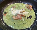 ベーコンのクリームジェノベーゼパスタ作り方3写真