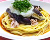 なすと豚しゃぶのみぞれ和風冷スープパスタ作り方7写真