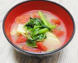 空心菜と新じゃがとトマトのお味噌汁作り方6写真