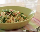 水菜と鮭フレークのお手軽パスタ作り方6写真