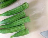 食材1つ☆下茹でなし！オクラのチーズ焼き作り方2写真