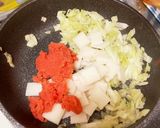 明太もちチーズもんじゃ作り方3写真
