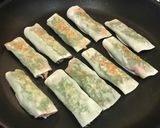 余った餃子の皮で旨い一品!豚しそ包み焼き作り方4写真