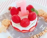 塩せんべいで簡単☆1歳バースデーケーキ作り方9写真