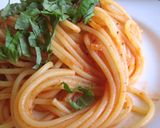 普通の基本のトマトソースパスタ作り方7写真