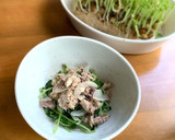 時短節約♡栄養満点、鯖缶と豆苗の和えもの作り方4写真