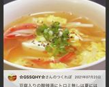 豆腐の酸辣湯麺風スープ作り方10写真