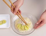 さっぱりヘルシー鶏ささみとすだちの温麺作り方6写真