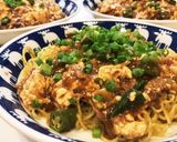 麻婆豆腐あんかけ焼きそば〜オクラ入り〜作り方6写真
