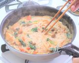 アレルギー対応!鮭のトマトクリームパスタ作り方9写真