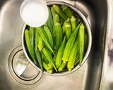 オクラと卵炒め作り方1写真