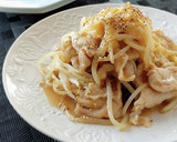 材料2つ☆豚コマもやしの簡単味噌炒め。作り方6写真