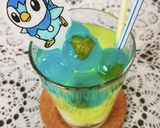 ポッチャマカラーのキラキラ☆寒天ジュース作り方16写真