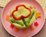 子供喜ぶ☆レンジ簡単　野菜のお花蒸しパン作り方6写真
