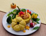 レンジで簡単☆グラタンかぼちゃ蒸しパン作り方7写真