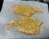 ふりかけで簡単！鶏胸肉の青じそパン粉焼き作り方7写真