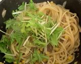 十勝牛コンビーフとコーンと水菜のパスタ作り方8写真