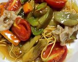水ナスとトマトで皿うどん作り方1写真