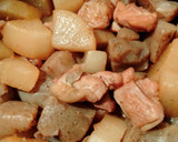 作り置き可　鶏肉とこんにゃく大根のうま煮作り方8写真