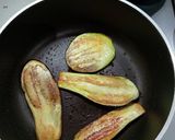 我が家の焼きナス 肉味噌のせ作り方5写真