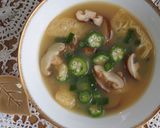 トロねば♪オクラと椎茸のお味噌汁♪作り方5写真