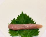 ゆかりのイブクロ　　梅肉ささみ大葉春巻き作り方3写真
