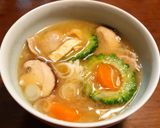 豆腐とゴーヤ入り豚汁　発酵玉葱作り方9写真