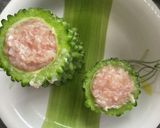 ゴーヤの肉詰めオイスター揚げ肉団子作り方3写真