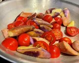 お魚ソーセージと夏野菜のパスタ作り方4写真