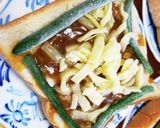 昨夜のカレーでチーズカレートースト作り方1写真