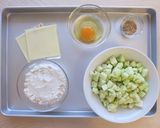 ふわとろ食感！ナスとチーズのお好み焼き作り方2写真
