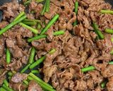 牛肉とにんにくの芽のオイスターソース炒め作り方6写真