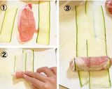 レンチンで☆豚肉とズッキーニのロール蒸し作り方2写真