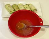 レンチンで☆豚肉とズッキーニのロール蒸し作り方4写真