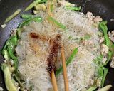 たっぷり野菜と鶏挽肉の春雨ペペロンチーノ作り方6写真