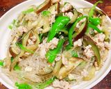 たっぷり野菜と鶏挽肉の春雨ペペロンチーノ作り方7写真