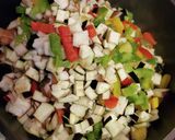 給食みたいな大量調理　夏野菜キーマカレー作り方3写真