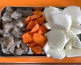 チャーシューと厚揚げと根菜の田舎煮♬作り方2写真