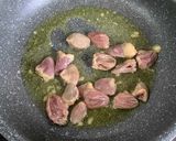 鶏のハツのバジル風味オリーブ焼♬作り方3写真