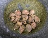 鶏のハツのバジル風味オリーブ焼♬作り方5写真