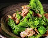 まぐろ尾肉と菜の花の和え物作り方4写真