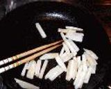 辛味大根と水菜の炒めもの作り方4写真