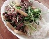 辛味大根と水菜の炒めもの作り方8写真