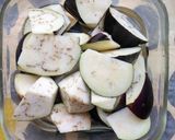 茄子と鯖缶のレンジ蒸し作り方2写真