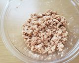 レンジde簡単！甘辛鶏そぼろ丼作り方3写真