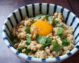 レンジde簡単！甘辛鶏そぼろ丼作り方4写真