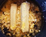 とうもろこしと黒米の炊き込みご飯作り方3写真