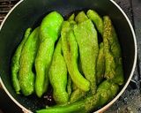 焼肉のタレで万願寺唐辛子と牛コマの炒め煮作り方2写真