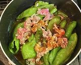 焼肉のタレで万願寺唐辛子と牛コマの炒め煮作り方3写真