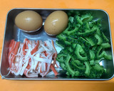 マヨネーズonゴーヤとカニかまの卵炒め♬作り方1写真